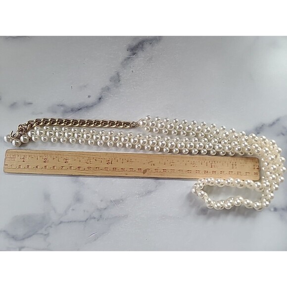 Faux Pearl Beaded Adjustable Necklace, Vintage - Picture 10 of 10